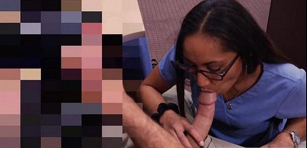  Black MILF nurse Joana sells her panties and gives a blowjob